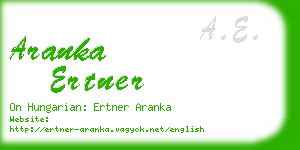 aranka ertner business card